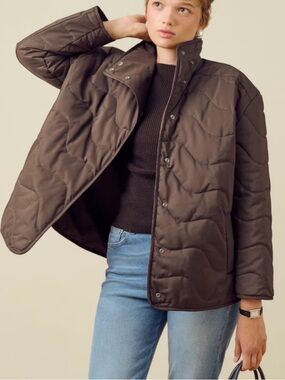 Djerf Avenue - Quilted Brown Women's Jacket - NEW WITH TAGS